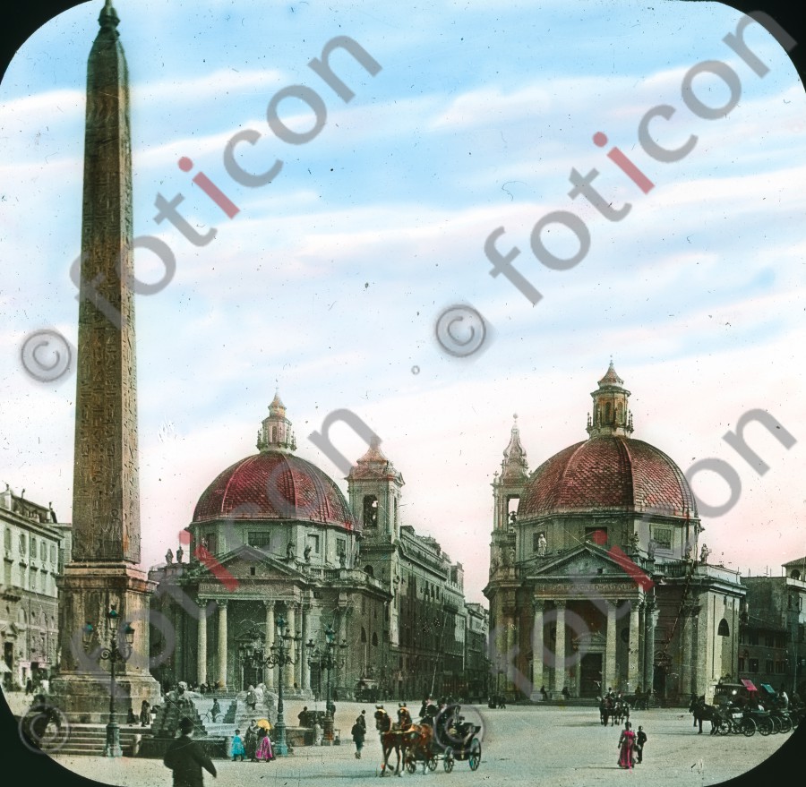 Die Piazza del Popolo - Foto foticon-simon-033-020.jpg | foticon.de - Bilddatenbank für Motive aus Geschichte und Kultur